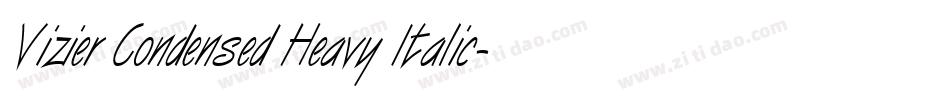 Vizier Condensed Heavy Italic字体转换